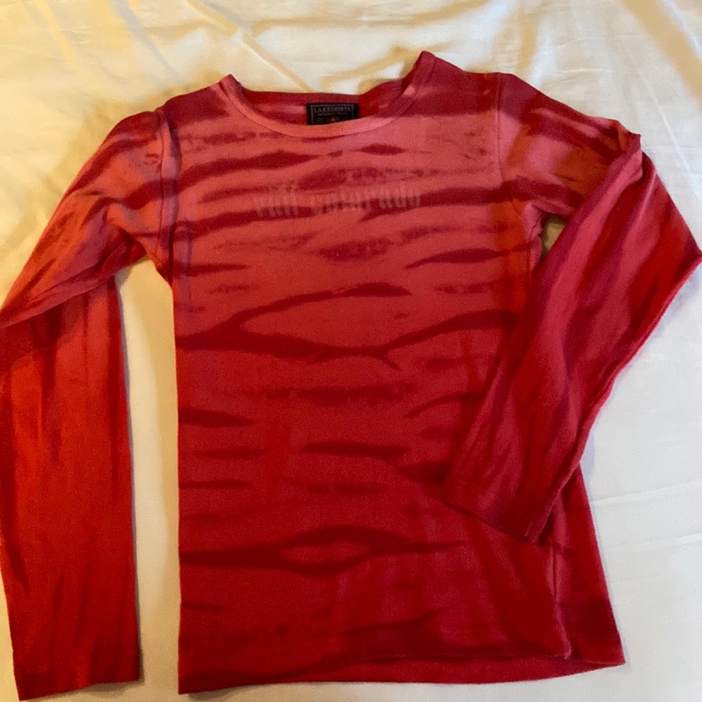 🔥3/$15 VAIL COLORADO THICK hi quality heavy cotton long slv shirt-red tie dye